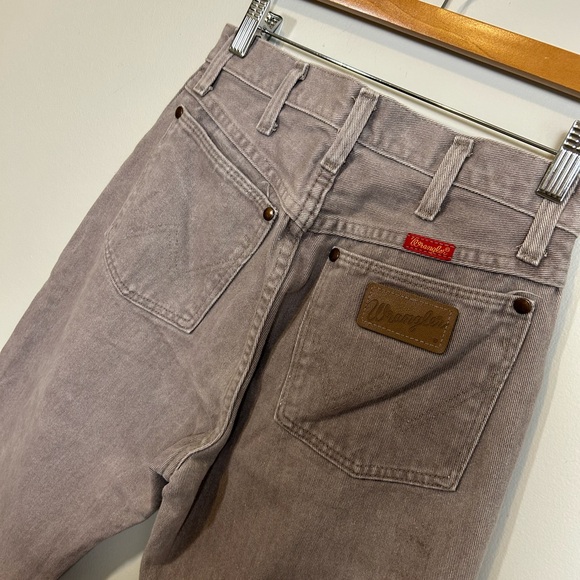 Vintage Wrangler Made In USA - Light Brown/Plum Jeans Women's Size 7- 30 Waist - Picture 1 of 3